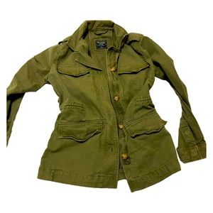 Abercrombie and Fitch Green Military Vibes Utility Jacket